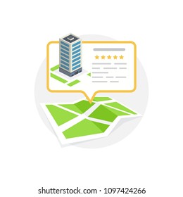 Location Icon. Locating Your Business. Flat Design. Isolated Illustration