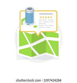 Location Icon. Locating Your Business. Flat Design. Isolated Illustration
