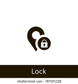 location icon. lock location. sign design