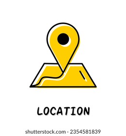 Location icon logo design isolated on white background.