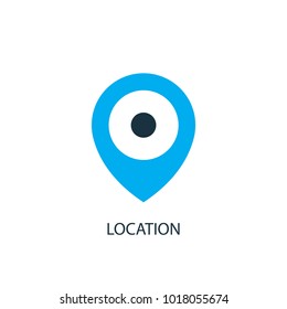 Location icon. Logo element illustration. Location symbol design from 2 colored collection. Simple Location concept. Can be used in web and mobile.