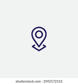 Location icon logo flat vector design