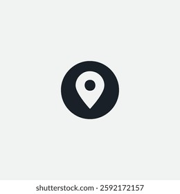 Location icon logo flat vector design