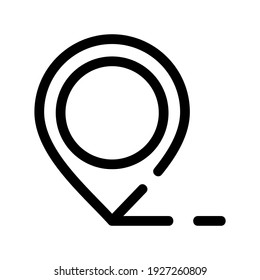 icono de ubicación o logotipo símbolo de signo aislado ilustración vectorial - iconos vectoriales de estilo negro de alta calidad
