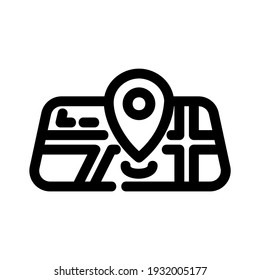 icono de ubicación o logotipo símbolo de signo aislado ilustración vectorial - iconos vectoriales de estilo negro de alta calidad
