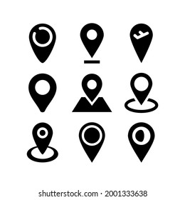 location icon or logo isolated sign symbol vector illustration - Collection of high quality black style vector icons