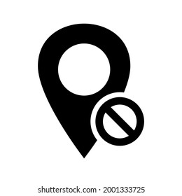 icono de ubicación o logotipo símbolo de signo aislado ilustración vectorial - iconos vectoriales de estilo negro de alta calidad