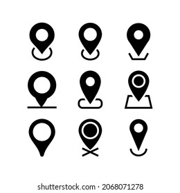 location icon or logo isolated sign symbol vector illustration - Collection of high quality black style vector icons