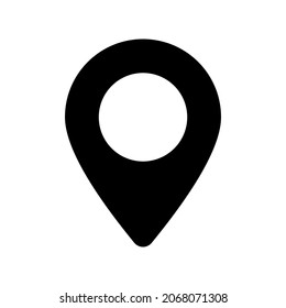 icono de ubicación o logotipo símbolo de signo aislado ilustración vectorial - iconos vectoriales de estilo negro de alta calidad