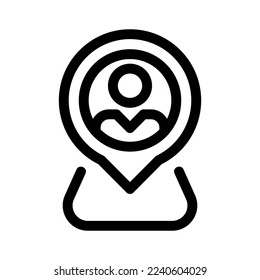icono de ubicación o logotipo símbolo de signo aislado ilustración vectorial - iconos vectoriales de estilo negro de alta calidad
