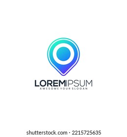 Location icon logo modern gradient
