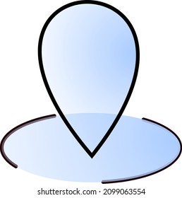 Location icon. Location logo. Tracking of communicating signal.