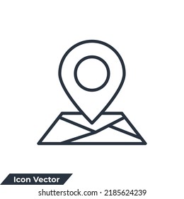 ilustración vectorial del logotipo del icono de ubicación. plantilla de símbolo de mapa para colección de diseño gráfico y web