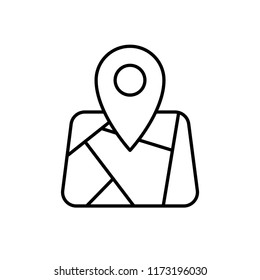 Location icon, map pin, gps pointer