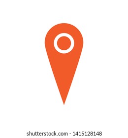 Location icon, map pin gps pointer.
