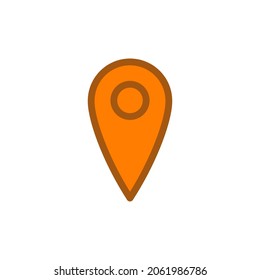 Ortssymbol, Kartenstift, GPS-Zeiger-Vektorgrafik.