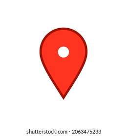 Ortssymbol, Kartenstift, GPS-Zeiger-Vektorgrafik.