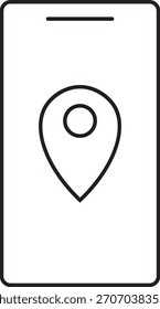 ícone de localização. ícone de pin do mapa. ícone de localização no telefone celular