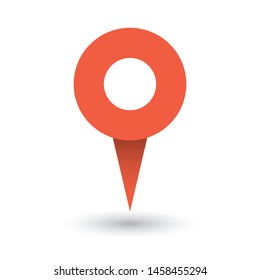 Location icon, map pin pointer. Gps navigation locate symbol