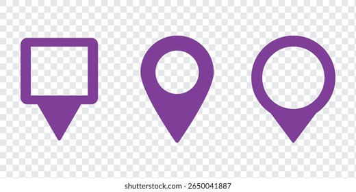 Icono de Locación. Conjunto de iconos de pin de mapa. marcador de ubicación. pin de ubicación. Mapa pin icono Ilustración vectorial eps 10.