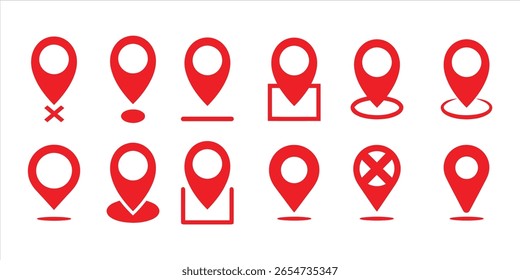 Location icon. Map pin icon set. location marker. location pin. Location or map pin icon symbol set. 