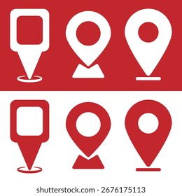 Icono de Locación. Conjunto de iconos de pin de mapa. marcador de ubicación. pin de ubicación. Moderna colección de marcador de mapa. Puntual. Símbolo de ubicación GPS. icono de navegación. El diseño se puede utilizar para el Web y el App móvil. Ilustración vectorial