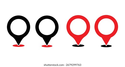 Ícone Local. Conjunto de ícones de pin do mapa. marcador de local. pin de local. ícone de pino do mapa ilustração vetorial eps 10. ícone de navegação