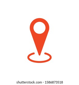 Location icon. Map pin symbol. Locate direction gps marker.