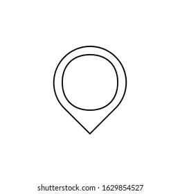 Location icon. Map pin symbol. Travel sign. Logo design element