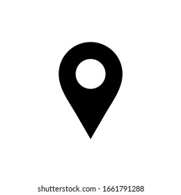 Location Icon. Map Pin Icon Symbol Isolated