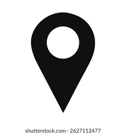 Location icon or map pin symbol vector illustration.