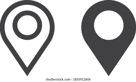 location icon. map pin icon vector