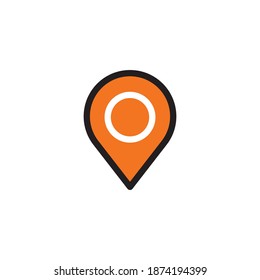 Icono de ubicación. Mapa del símbolo vectorial del pin.