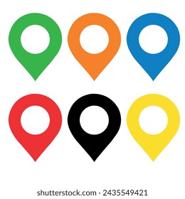 Location icon, map pins, GPS navigation.