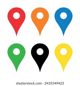 Location icon, map pins, GPS navigation.