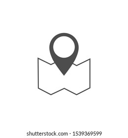 icono de ubicación. navegación de gps con símbolo de punto de mapa.