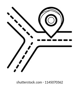Location icon. Map pointer icon