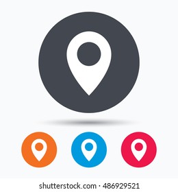 Location icon. Map pointer sign.