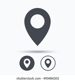 Location icon. Map pointer sign.