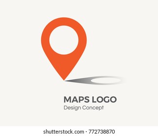 Location icon. Map pointer sign. Navigation pin symbol. Creative logo design template. Applicable for posters, placards, labels, tags, banners, branding and identity. Vector illustration. EPS 10.