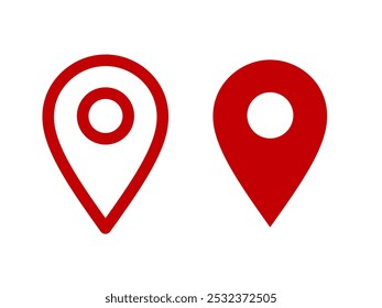 location icon. map pointer vector on white background