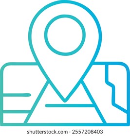 Location icon map symbol modern illustration and vector style 