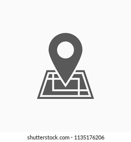 location icon, map vector