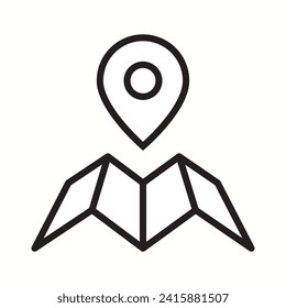 location icon with map, vector illustration 