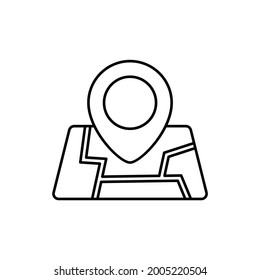 location icon, map vector, pin illustration