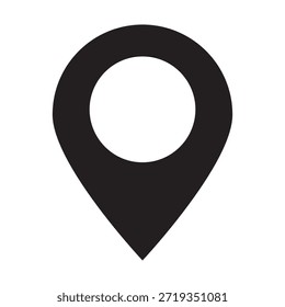 Standortsymbol. Kartenstift. Positionsstift. Symbolvektor anheften. Symbol der Standortzuordnung, Navigator, Markierungsvektor. Bestes modernes flaches Piktogramm-Illustrationszeichen für Web- und Mobile-Apps-Design.