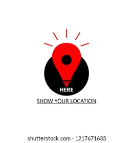 Location icon mark GPS. Trendy abstract initial. vector and logo design