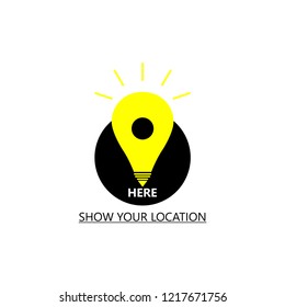 Location icon mark GPS. Trendy abstract initial. vector and logo design