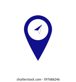 Location icon. Marker icon. Blue icon