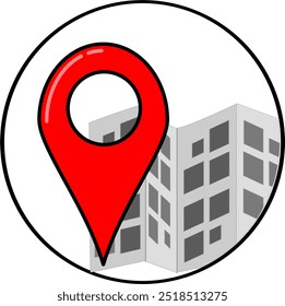 location icon. location marker on map. Flat vector navigation illustration on white background. part 2